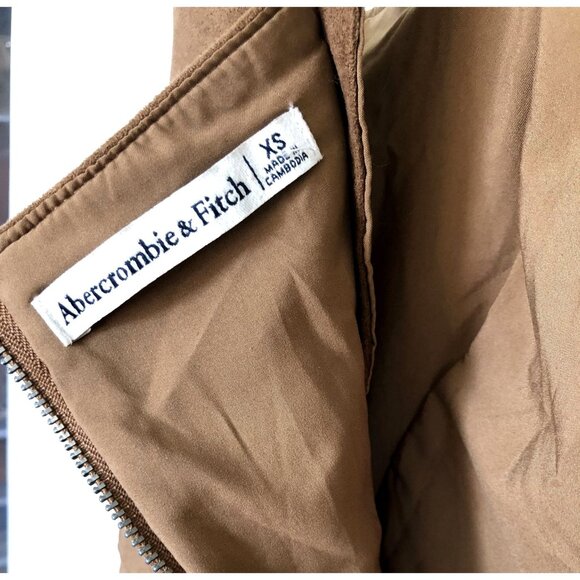 Abercrombie & Fitch | Faux Suede Pinafore Mini Dress Womens XS Fall Preppy - Picture 4 of 10